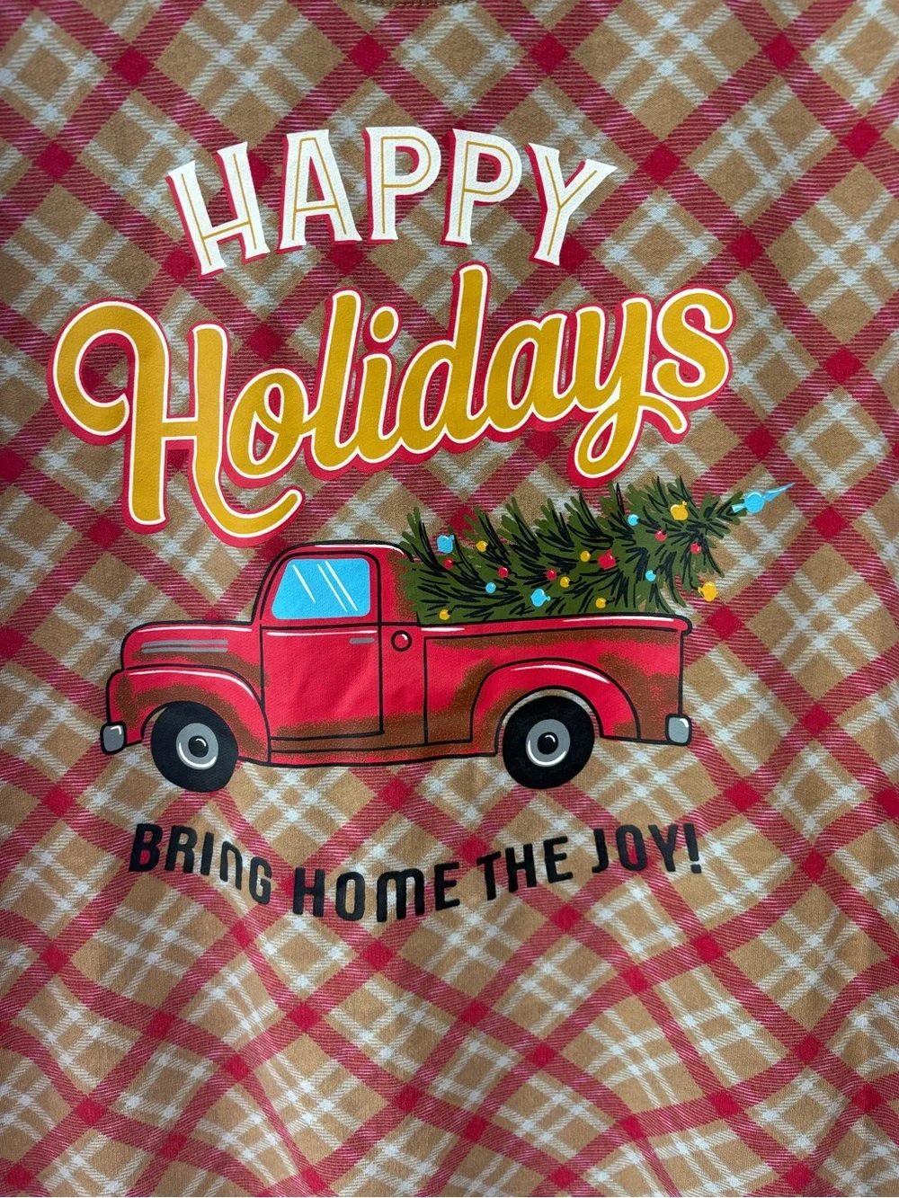 Happy Holidays Red Plaid Holiday Sweatshirt